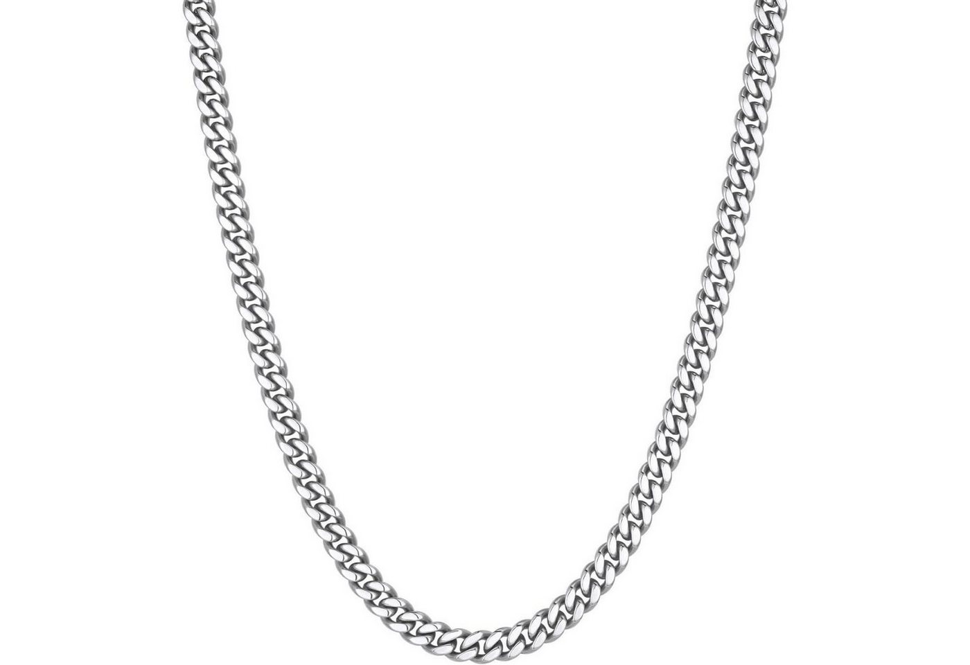 LuxusKollektion Schmuckset Panzerkette kubanisch Edelstahl vergoldet Silbrig-5mm 46.0 Zentimeter von LuxusKollektion