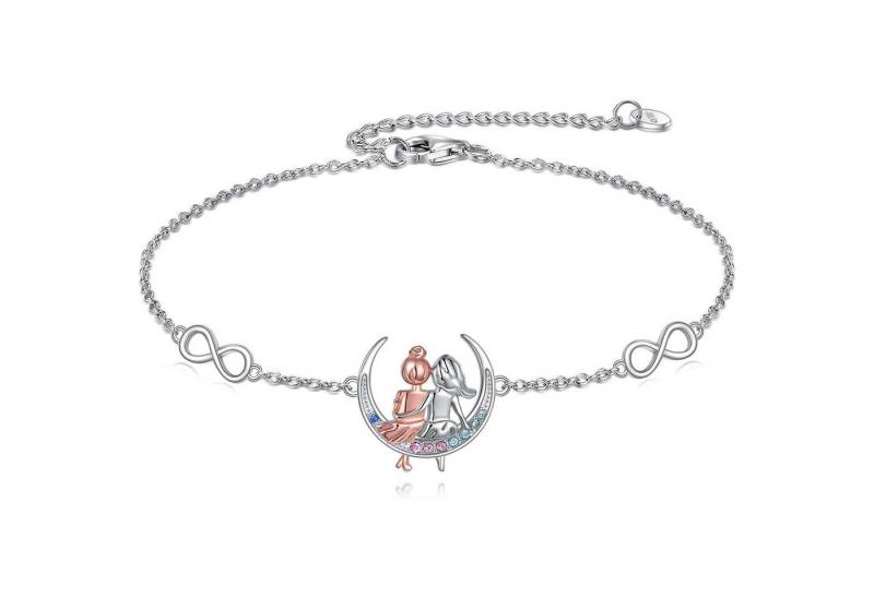 LuxusKollektion Schmuckset Schmuck 925 Silber Herz Unendlichkeitszeichen Schwester Mond Armband von LuxusKollektion