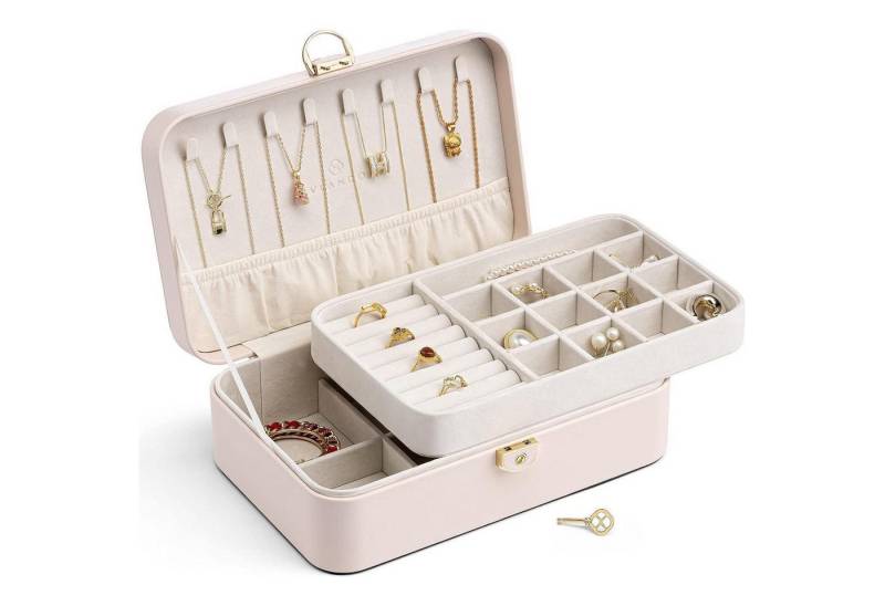 LuxusKollektion Schmuckset Schmuckkästchen Mädchen Damen Doppelschicht abschließbar Organizer von LuxusKollektion