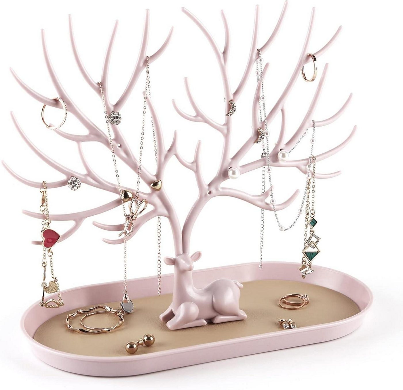 LuxusKollektion Schmuckset Schmuckständer Geweih Baum mit Aufbewahrungsbox für Ringe Halsketten von LuxusKollektion