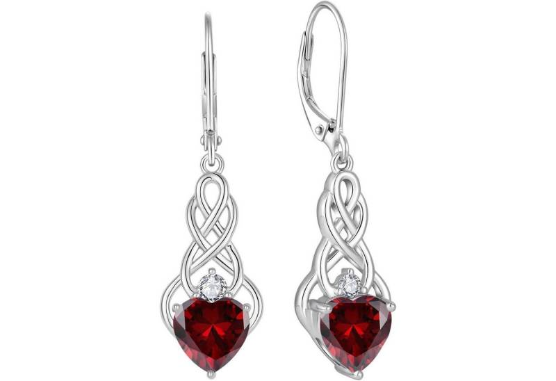 LuxusKollektion Schmuckset Unendlichkeit Keltischer Knoten Ohrringe 925 Silber Geburtsstein von LuxusKollektion