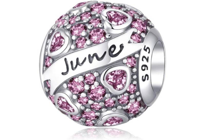 LuxusKollektion Schmuckset mit Gravur Charms 925 Sterling Silber Geburtsstein Herz Frauen C-Frauen Charme-11 von LuxusKollektion