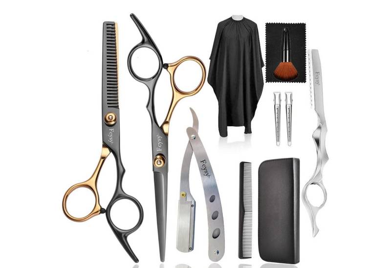Fcysy Schneidekamm Friseurschere Haarschneideschere Effilierschere Set 11 Stk Profi Fcysy Schneidekamm Friseurschere Haarschneideschere Effilierschere Set 11 Stk Profi von Fcysy