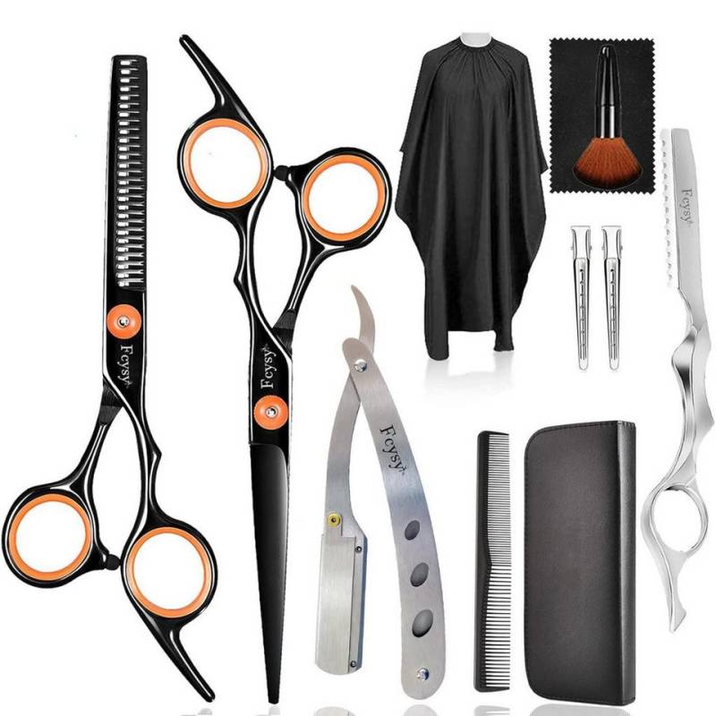 LuxusKollektion Schneidekamm Haarschneideschere Effilierschere Set 11 Stk Profi Haarschere Friseur von LuxusKollektion