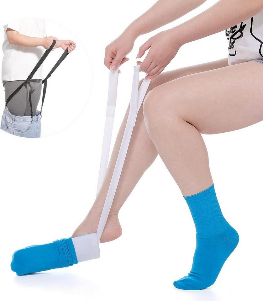 Fanwer Schuhlöffel Anziehhilfe für Socken und Hosen, Hosenbänder inklusive, hochwertiges Fanwer Schuhlöffel Anziehhilfe für Socken und Hosen, Hosenbänder inklusive, hochwertiges von Fanwer