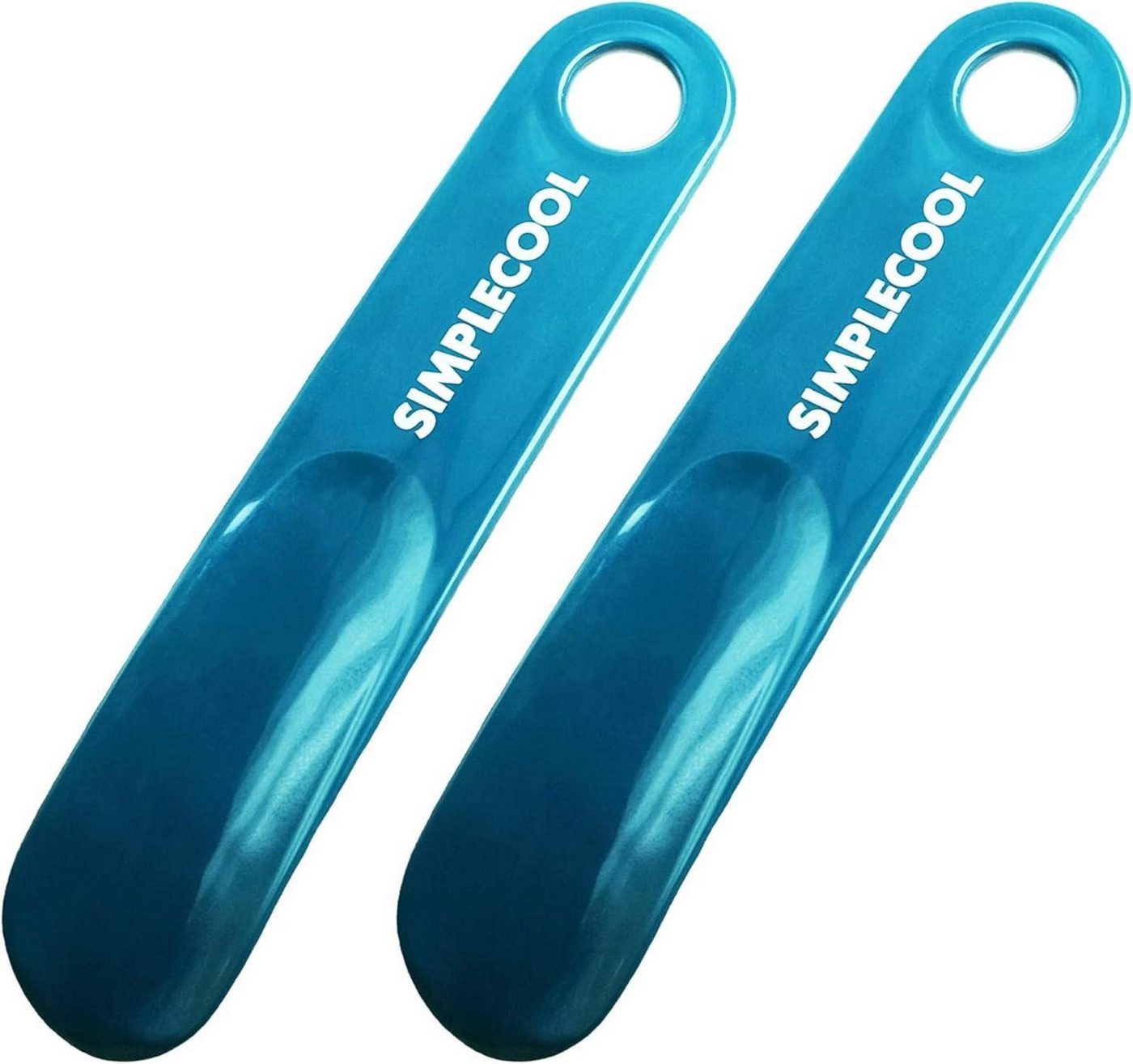 SIMPLECOOL Schuhlöffel Schuhlöffel Kunststoff Set 2er Mini Kurz Shoe Horn Blau 19cm SIMPLECOOL Schuhlöffel Schuhlöffel Kunststoff Set 2er Mini Kurz Shoe Horn Blau 19cm von SIMPLECOOL