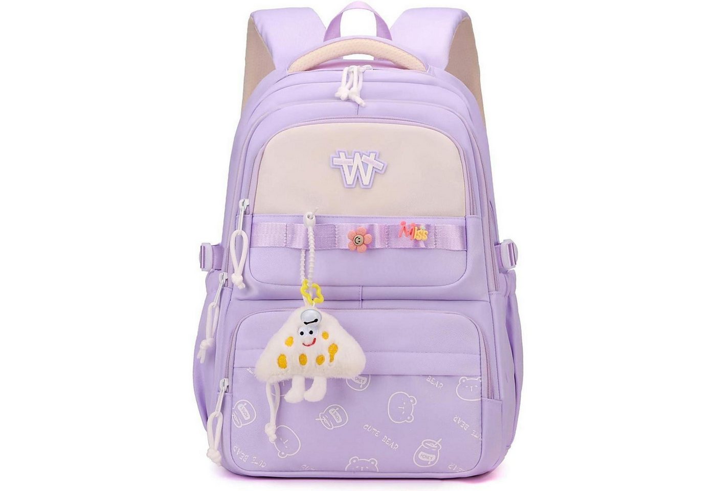 LuxusKollektion Schulrucksack Schulrucksack Mädchen Wasserdicht Mehrfachfach Lila 10lila von LuxusKollektion