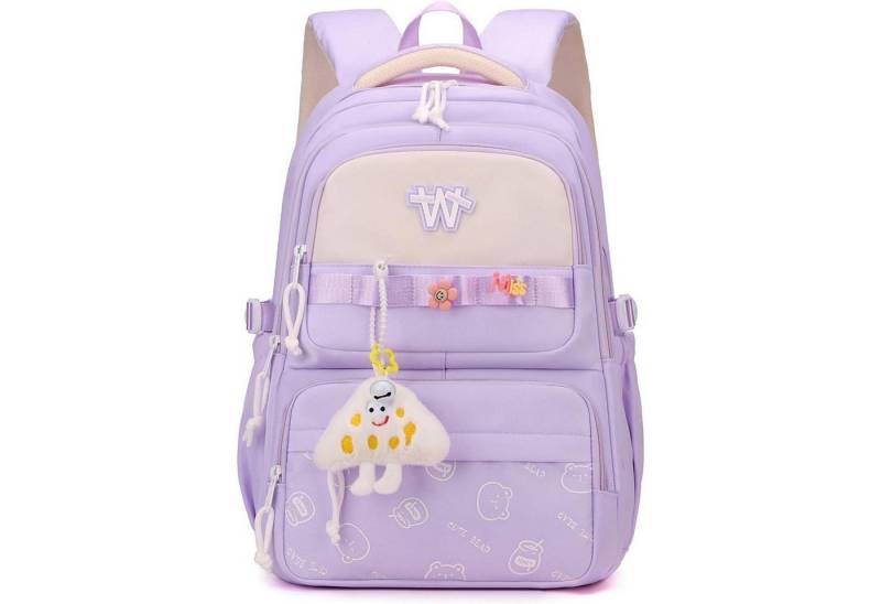 LuxusKollektion Schulrucksack Schulrucksack Mädchen Wasserdicht Mehrfachfach Lila 10lila von LuxusKollektion