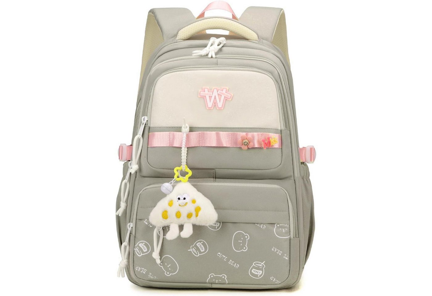 LuxusKollektion Schulrucksack Schulrucksack Mädchen Wasserdicht Schule Grau Kinder 10grau von LuxusKollektion