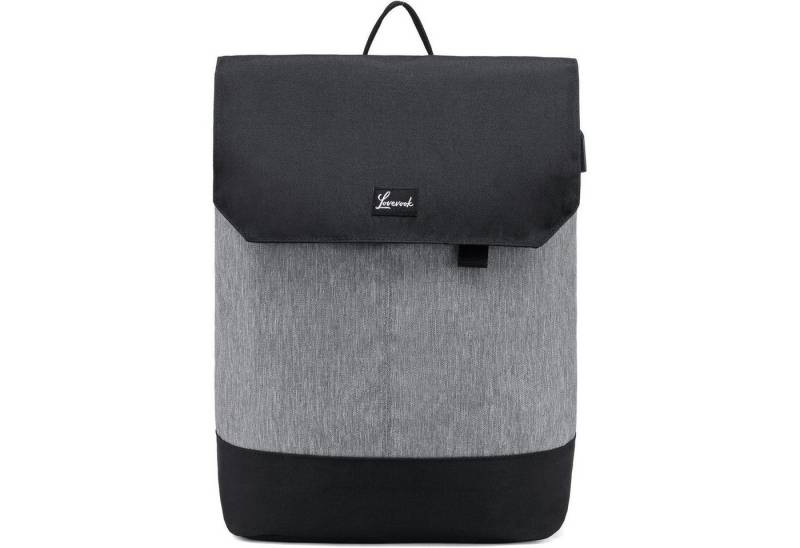 LuxusKollektion Schulrucksack Schulrucksack Mädchen wasserdicht Laptopfach Grau-schwarz 15,6 Zoll von LuxusKollektion