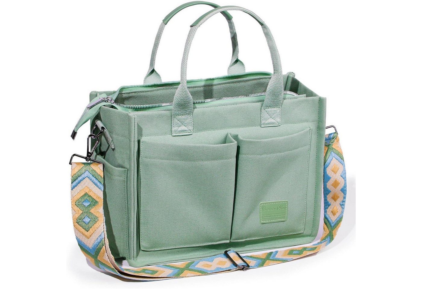 LuxusKollektion Schultertasche Große Damen Canvas Tote Bag mit Laptopfach & Fächern von LuxusKollektion