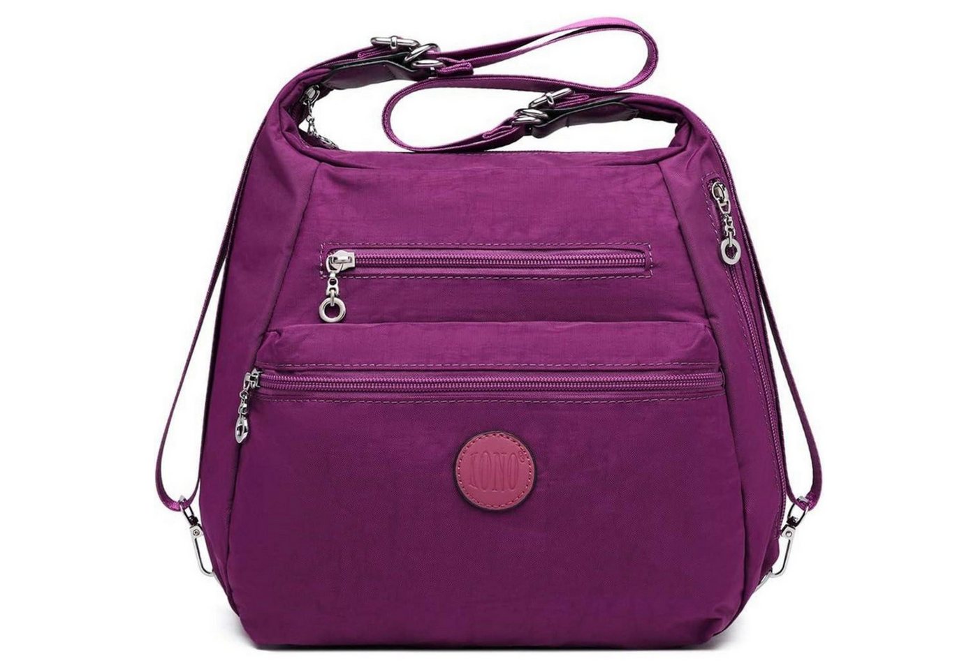 LuxusKollektion Schultertasche Rucksack Damen Anti Diebstahl Wasserdicht 3in1 Crossbody Violett von LuxusKollektion