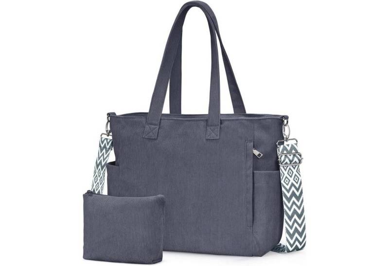 LuxusKollektion Shopper Cord Tote Bag Damen Umhängetasche Schultertasche Crossbody Handtasche von LuxusKollektion
