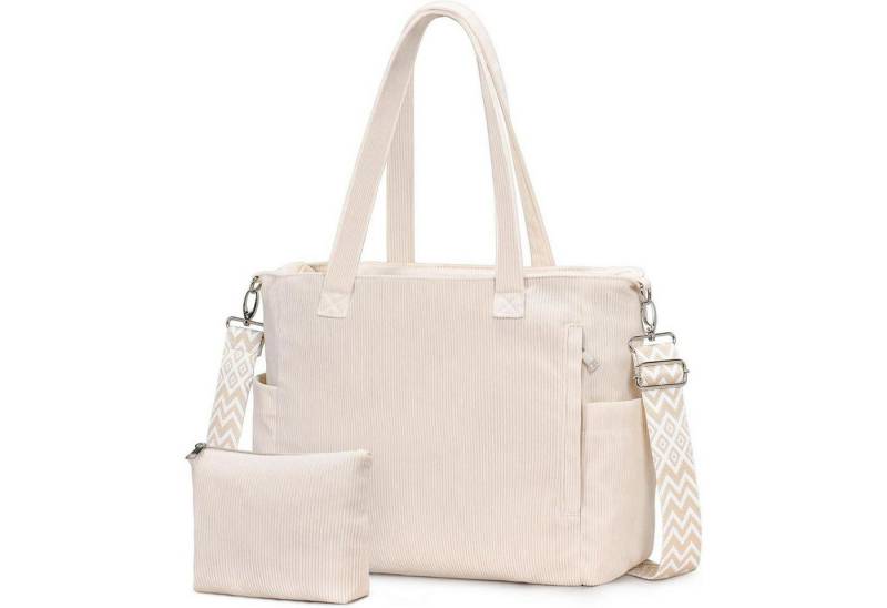 LuxusKollektion Shopper Cord Tote Bag Damen Umhängetasche Schultertasche Crossbody Handtasche von LuxusKollektion