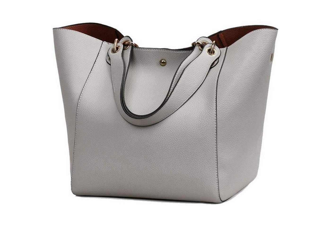 LuxusKollektion Shopper Damen 2 in 1 Shopper Schultertasche PU-Leder Vintage Elegant von LuxusKollektion