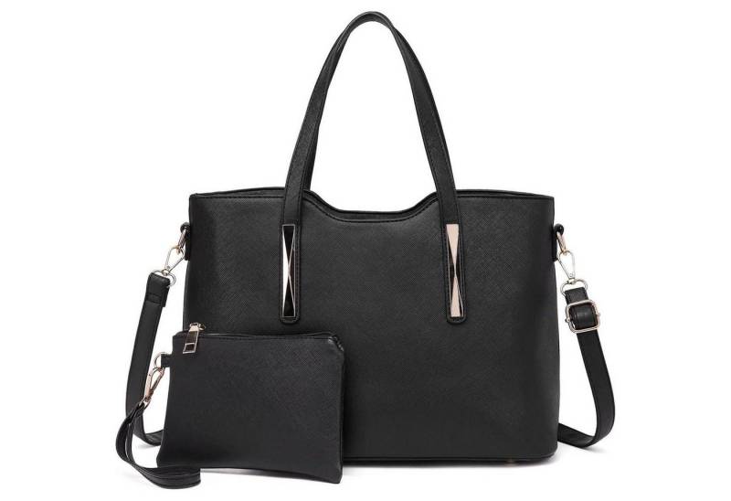 LuxusKollektion Shopper Damen Handtasche Schultertasche Mittelgroß 2-teiliges Set PU-Leder von LuxusKollektion