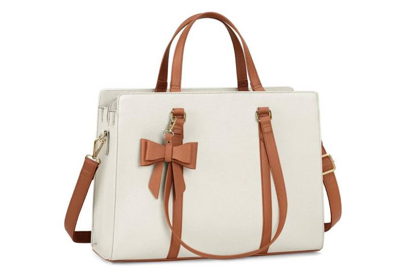 LuxusKollektion Shopper Damen Handtasche Shopper Schwarz Laptoptasche 15.6 Zoll PU Leder von LuxusKollektion