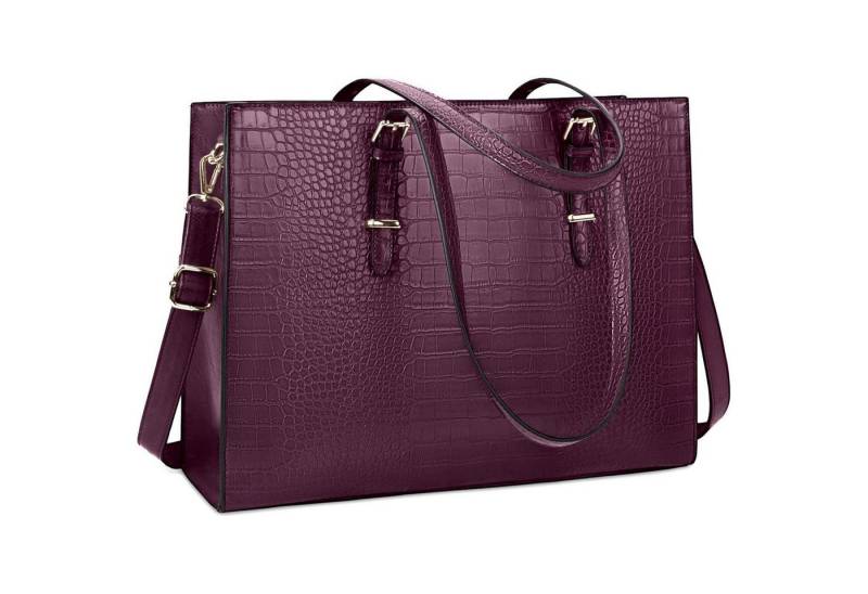 LuxusKollektion Shopper Damen Shopper Handtasche Laptop Tasche 15.6 Zoll PU Leder Arbeits von LuxusKollektion