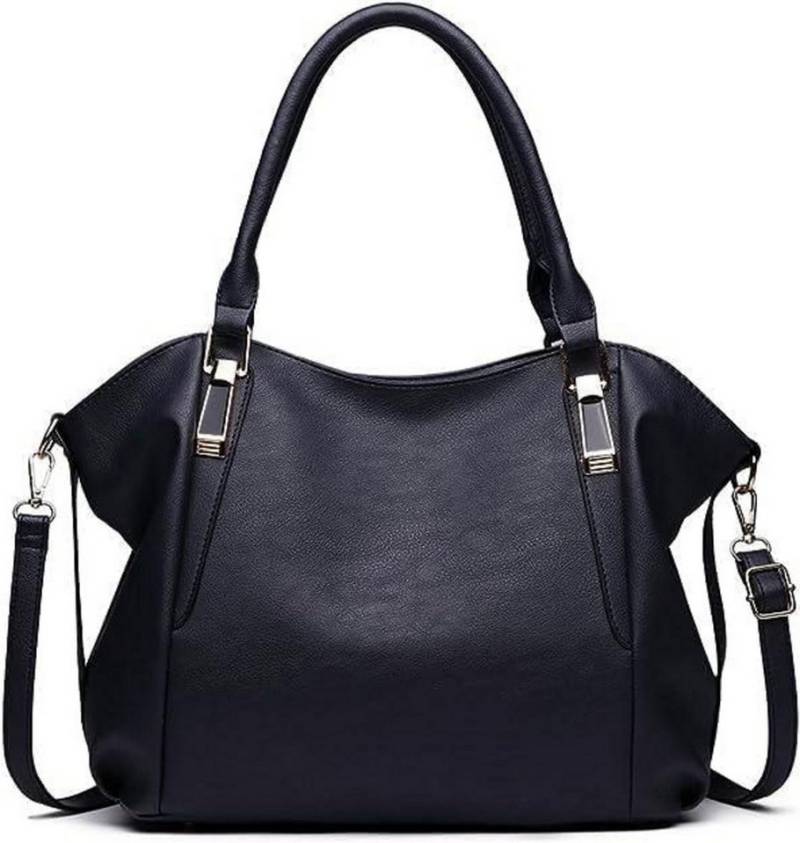LuxusKollektion Shopper Große Tote Tasche Umhängetasche Schultertasche Damen PU Leder Navy LuxusKollektion Shopper Große Tote Tasche Umhängetasche Schultertasche Damen PU Leder Navy von LuxusKollektion