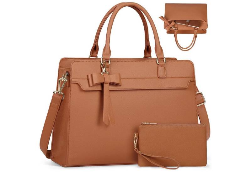 LuxusKollektion Shopper Handtasche Damen Shopper Groß 15.6 Zoll Laptoptasche Wasserdicht PU von LuxusKollektion