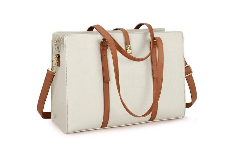 LuxusKollektion Shopper Handtasche Damen Shopper Groß Schwarz Wasserdicht Laptop 15.6 Zoll PU von LuxusKollektion