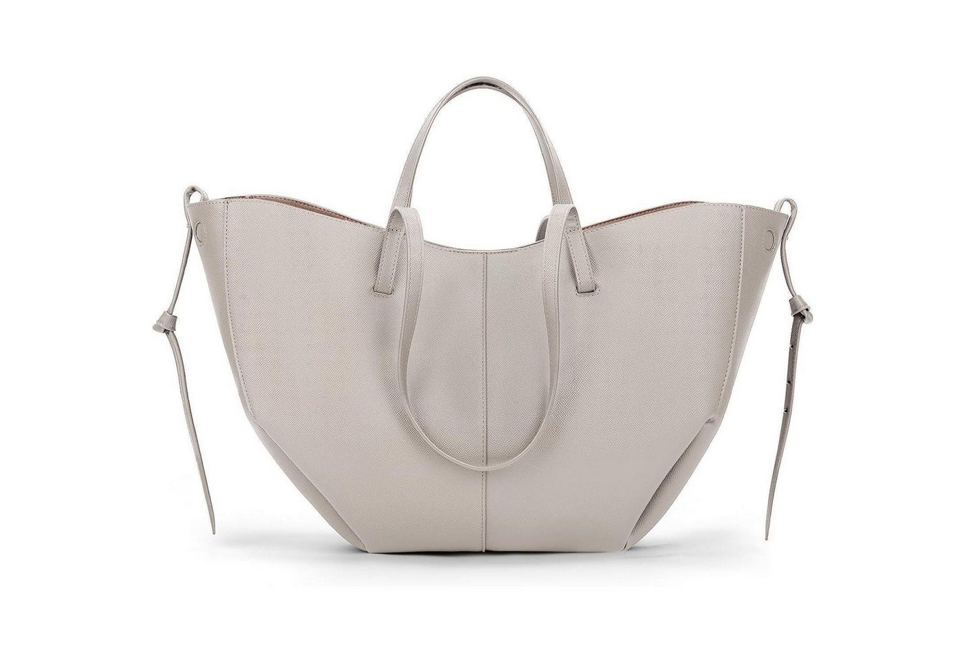 LuxusKollektion Shopper Handtasche Damen Shopper Schultertasche PU Leder Geldbörse L2 Grau L von LuxusKollektion