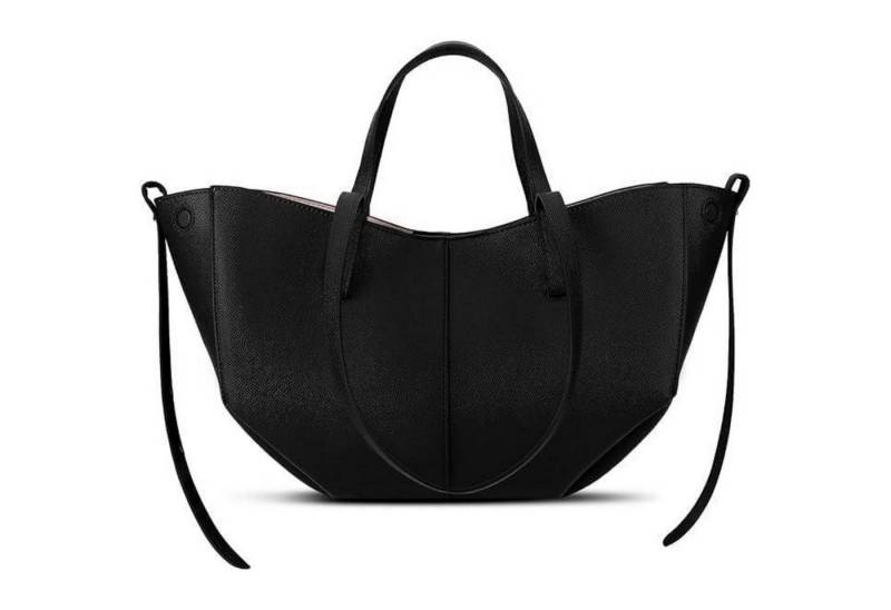 LuxusKollektion Shopper Handtasche Damen Shopper Schultertasche PU Leder S1-schwarz S von LuxusKollektion