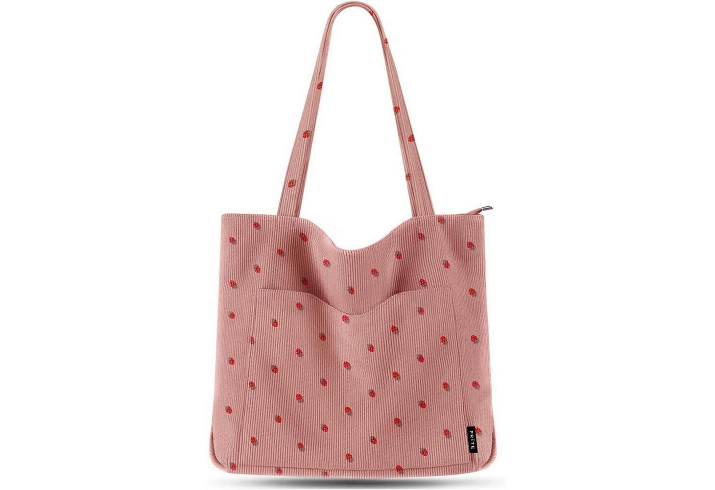LuxusKollektion Shopper Handtasche Damen Shopper Umhängetasche Cord Arbeit Reisen Erdbeerpink von LuxusKollektion