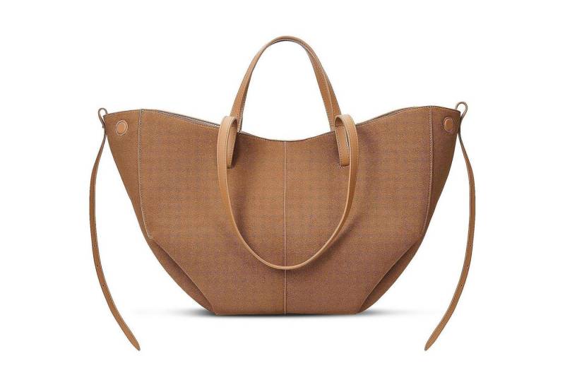 LuxusKollektion Shopper Handtasche Damen Shopper Umhängetasche PU Leder L5-braun L von LuxusKollektion