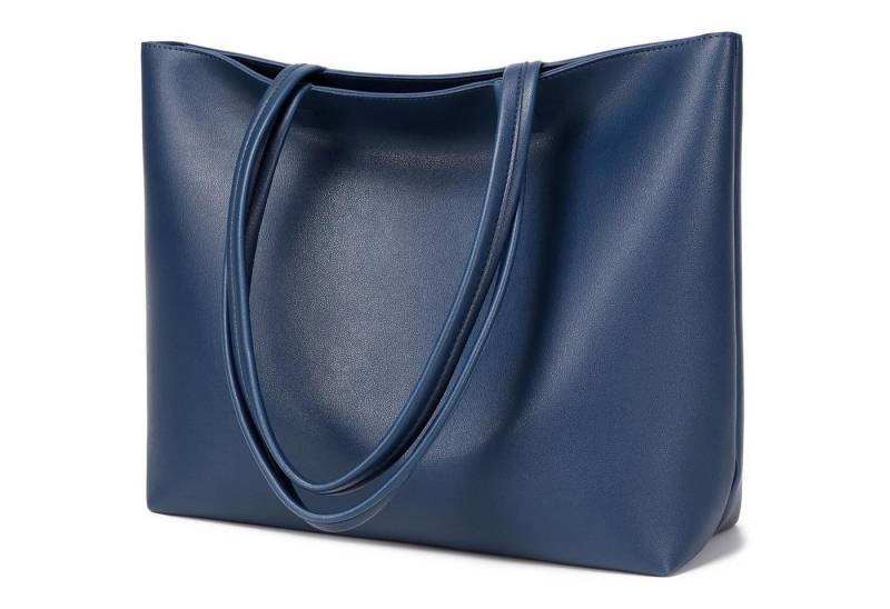 LuxusKollektion Shopper Handtaschen Henkeltaschen Damen Tote Reißverschluss Dark Blue von LuxusKollektion