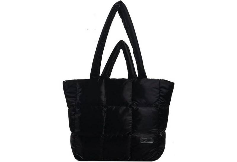 LuxusKollektion Shopper Schultertasche Damen Groß Shopper Umhängetasche A-schwarz von LuxusKollektion