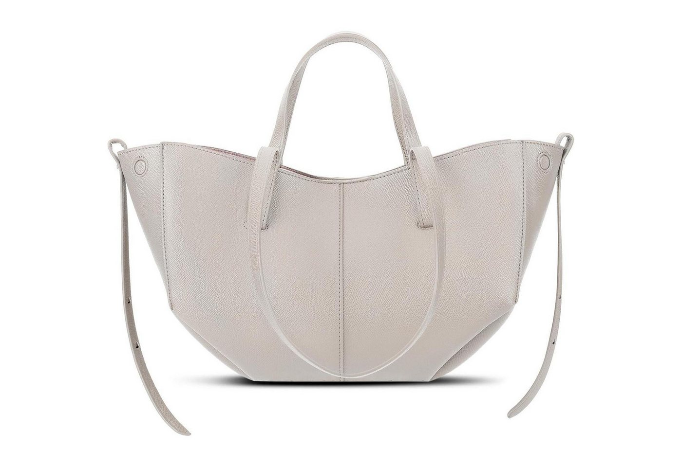 LuxusKollektion Shopper Shopper Damen PU Leder Schultertasche Geldbörse S2 -Grau S von LuxusKollektion