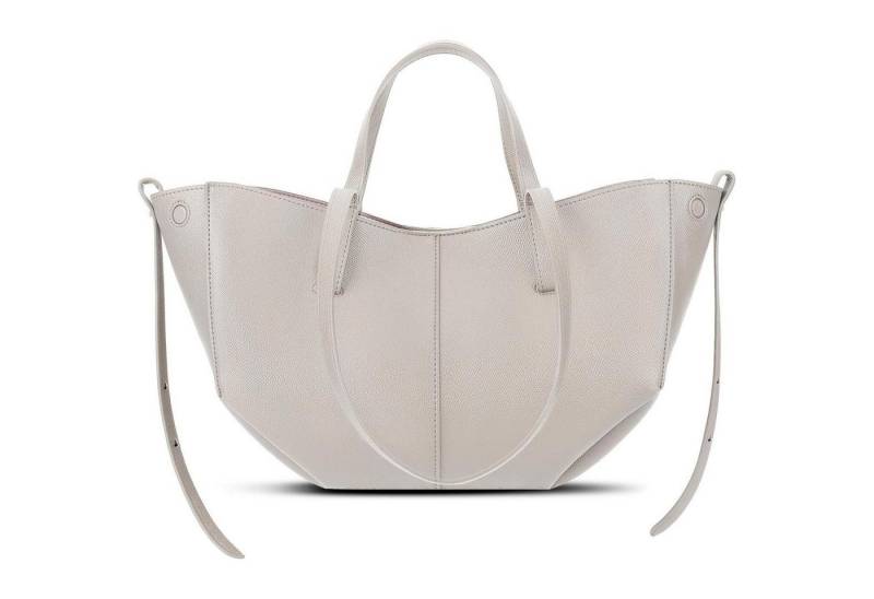LuxusKollektion Shopper Shopper Damen PU Leder Schultertasche Geldbörse S2 -Grau S von LuxusKollektion