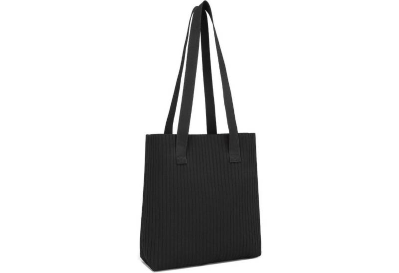 LuxusKollektion Shopper Shopper Damen Tote Bag Kapazität Shopping Schule Ausflüge 3-1 Schwarz von LuxusKollektion