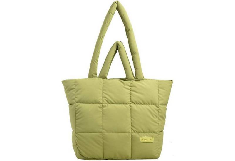 LuxusKollektion Shopper Tasche Puffer Shopper Umhängetasche Hobo Damen A-grün von LuxusKollektion