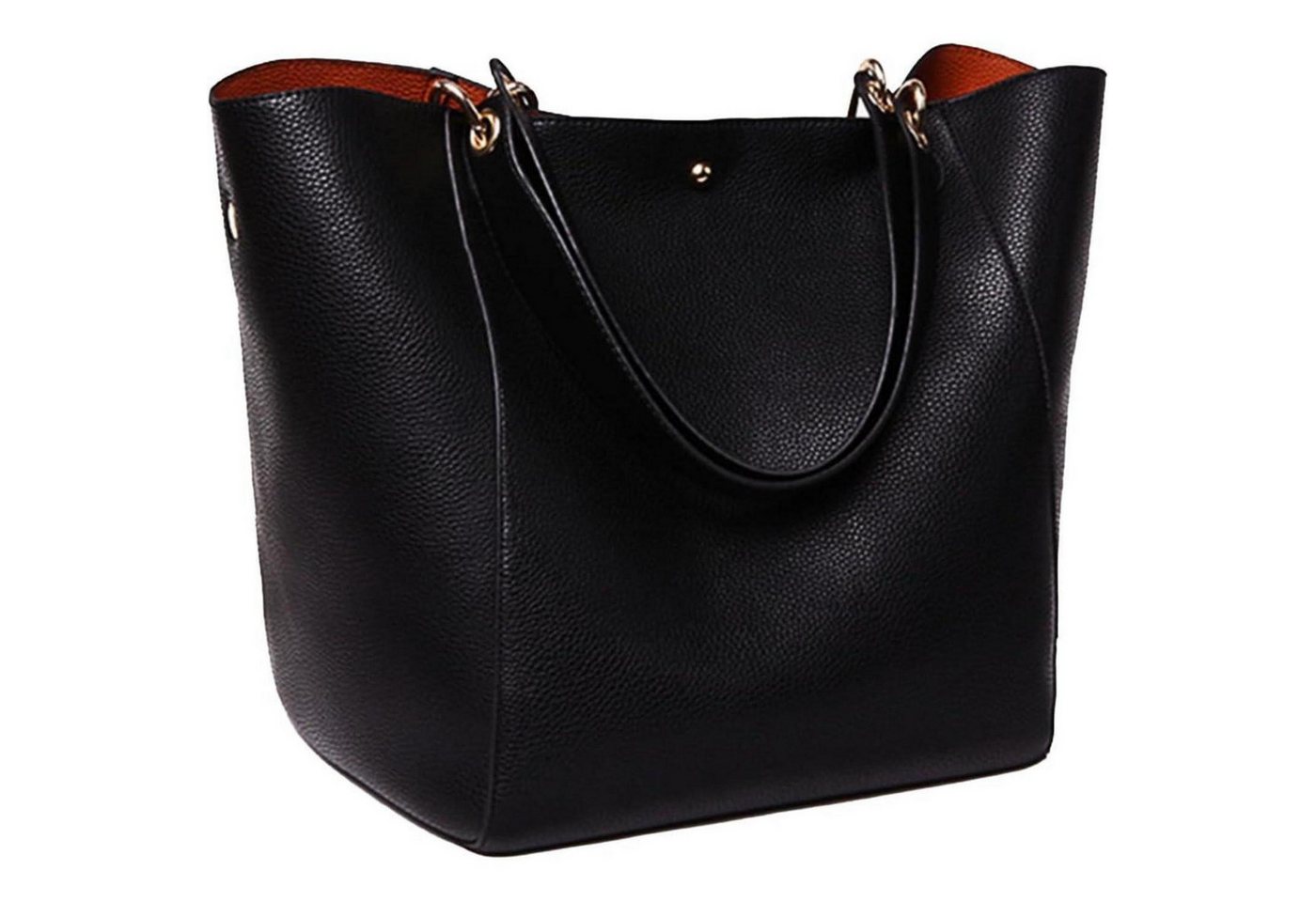 LuxusKollektion Shopper Taschen Damen Leder Shopper Henkeltaschen Handtaschen Schwarz große von LuxusKollektion