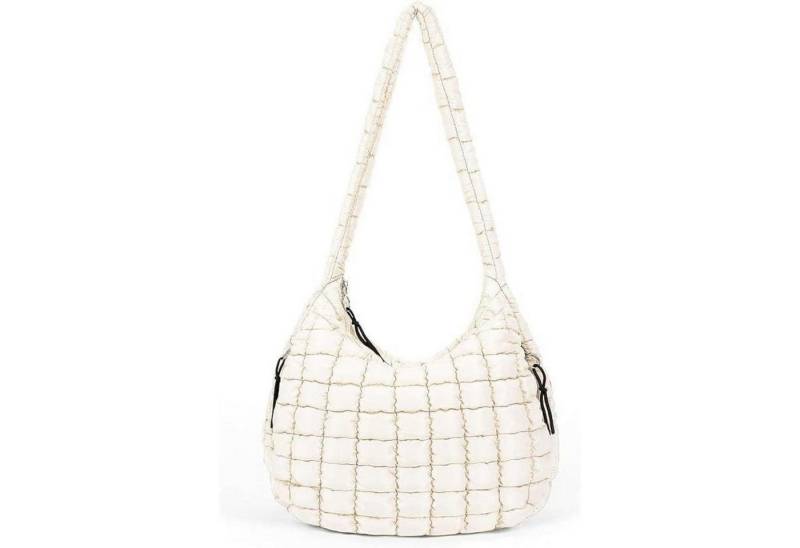 LuxusKollektion Shopper Umhängetasche Gesteppte Puffer Crossbody Damen C9-beige von LuxusKollektion