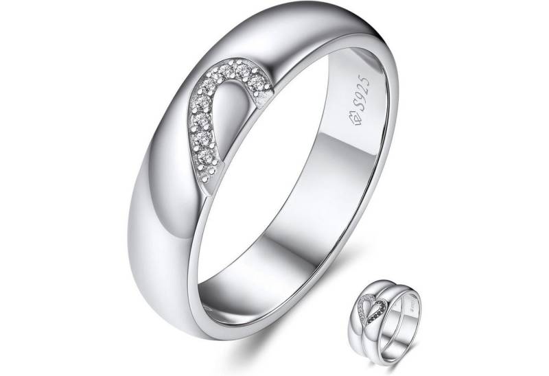 LuxusKollektion Silberring Partnerring 925 Sterling Silber, Moissanite Ehering mit LuxusKollektion Silberring Partnerring 925 Sterling Silber, Moissanite Ehering mit von LuxusKollektion