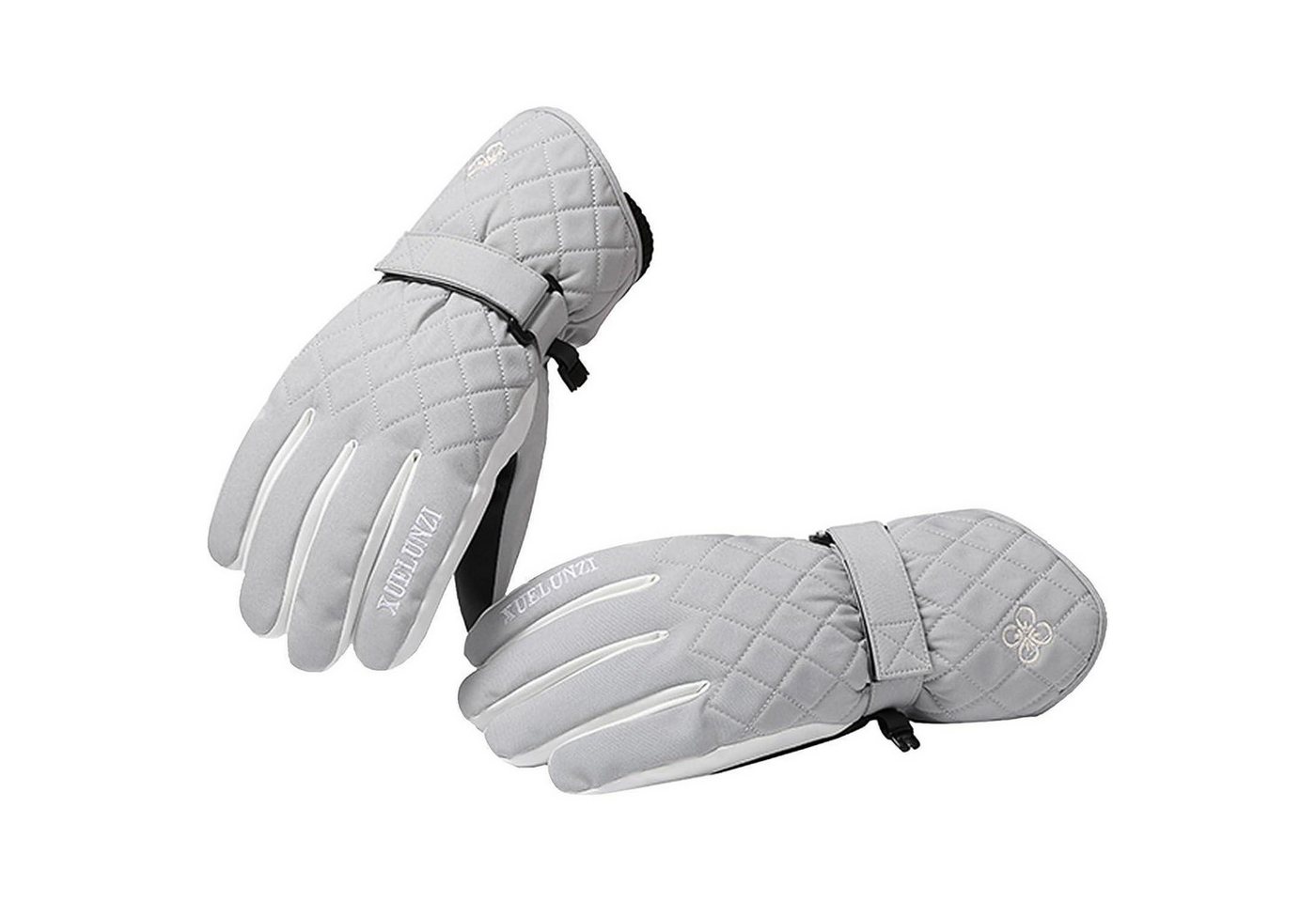 LuxusKollektion Skihandschuhe Skihandschuhe Damen Touchscreen Wasserdicht Snowboard Gitter-Grau von LuxusKollektion