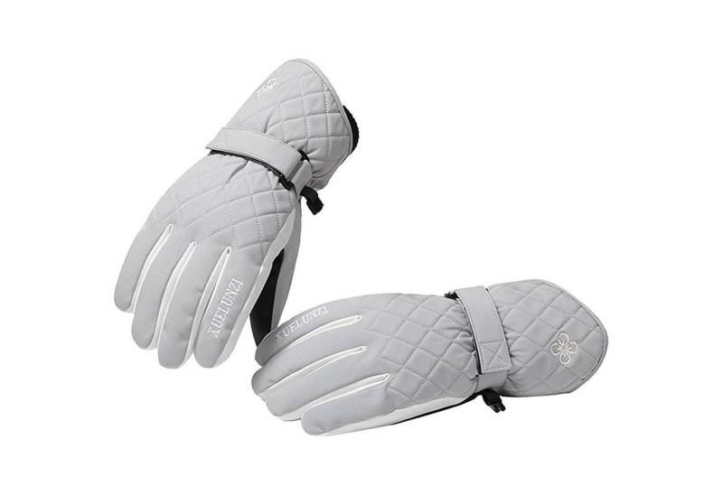 LuxusKollektion Skihandschuhe Skihandschuhe Damen Touchscreen Wasserdicht Snowboard Gitter-Grau von LuxusKollektion