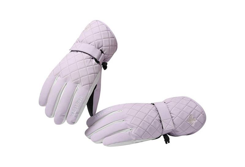 LuxusKollektion Skihandschuhe Skihandschuhe Damen Touchscreen Wasserdicht Snowboard Gitter-Violett von LuxusKollektion