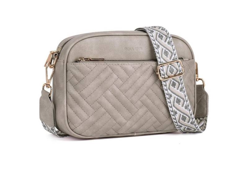 LuxusKollektion Smartphonetasche Gesteppte Damen Umhängetasche PU Leder Handy Schultertasche von LuxusKollektion