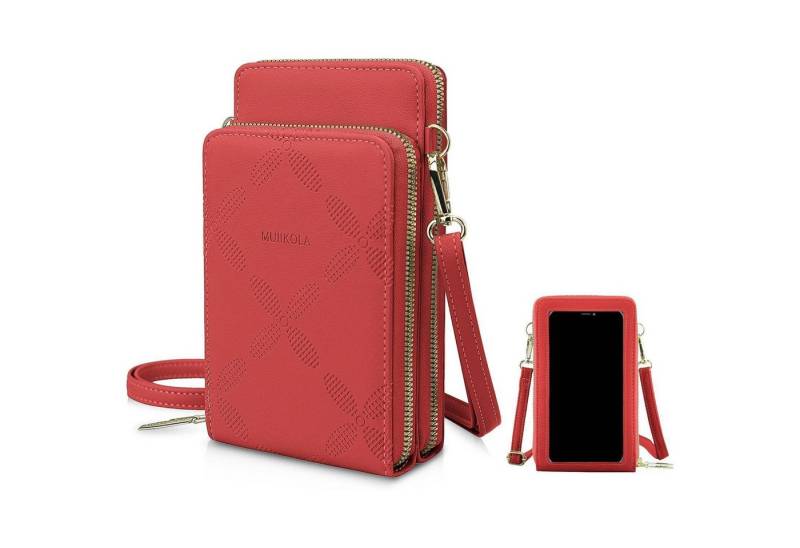 LuxusKollektion Smartphonetasche Kleine Touchscreen Umhängetasche Damen PU Leder Handytasche iPhone 12 von LuxusKollektion