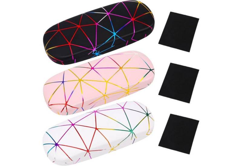 LuxusKollektion Sonnenbrille 3er Set Brillenetui Hardcase Marmor, Damen Groß Tragbar Brillentasche von LuxusKollektion