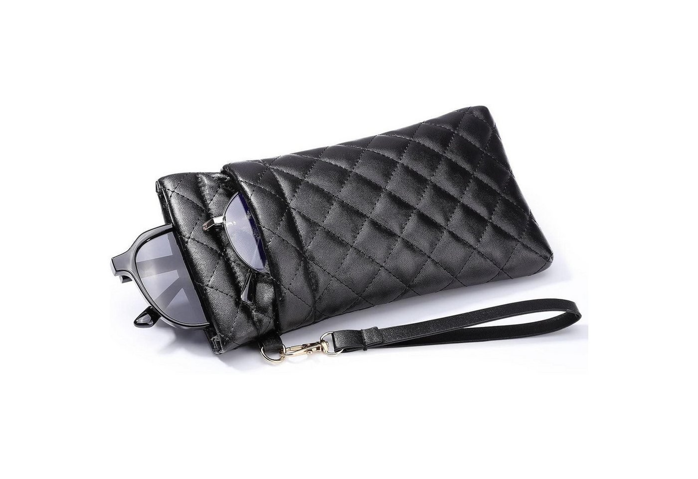 LuxusKollektion Sonnenbrille Brillenetui PU Leder Sonnenbrillen Lesebrille Damen Herren Schwarz von LuxusKollektion