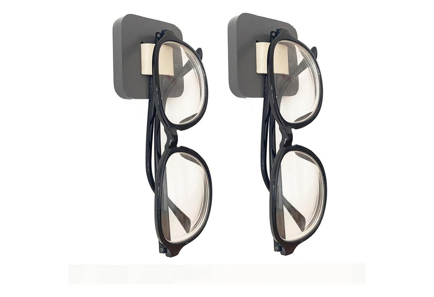 LuxusKollektion Sonnenbrille Brillenhalter Brillenständer Wandmontage Sonnenbrillen 6*6cm Grau X 2 von LuxusKollektion