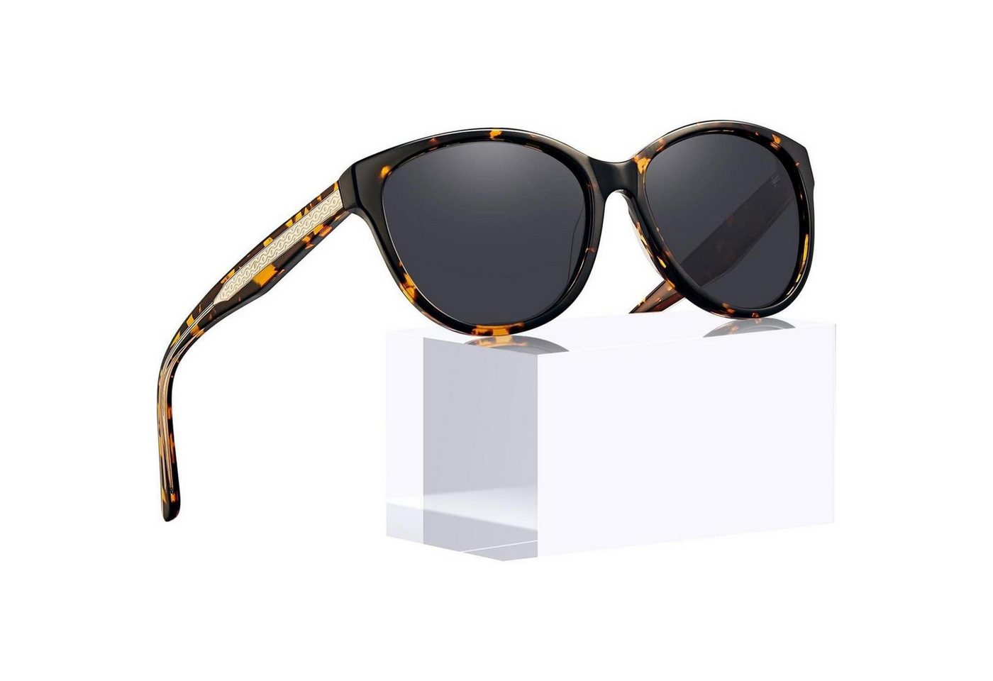 LuxusKollektion Sonnenbrille Damen Sonnenbrille Katzenaugen Polarisierte UV400 Schildpatt Acetat von LuxusKollektion