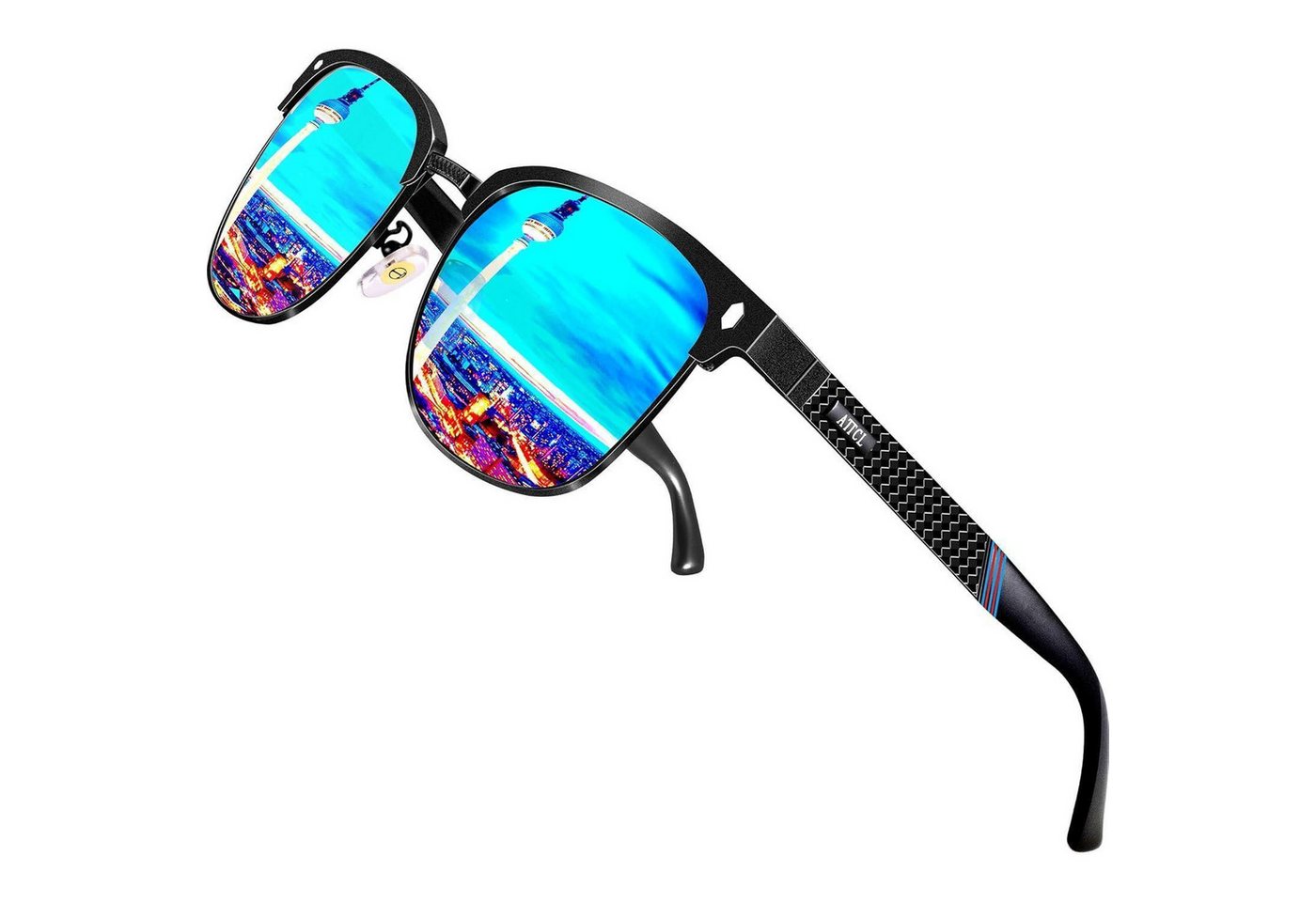 LuxusKollektion Sonnenbrille Herren Polarisierte Sonnenbrille Al-Mg Ultra Light Metall Rahmen UV400 von LuxusKollektion