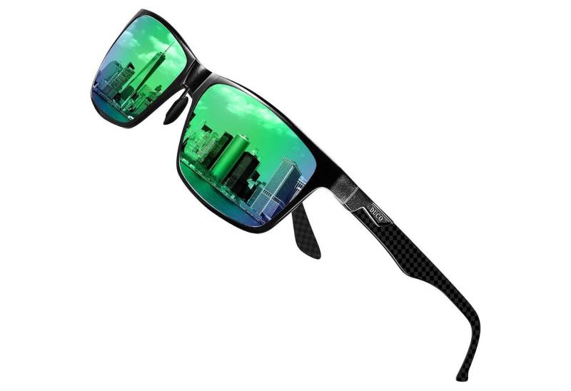 LuxusKollektion Sonnenbrille Herren Polarisierte Sonnenbrille Rechteckig Metallrahmen Kohlefaser von LuxusKollektion