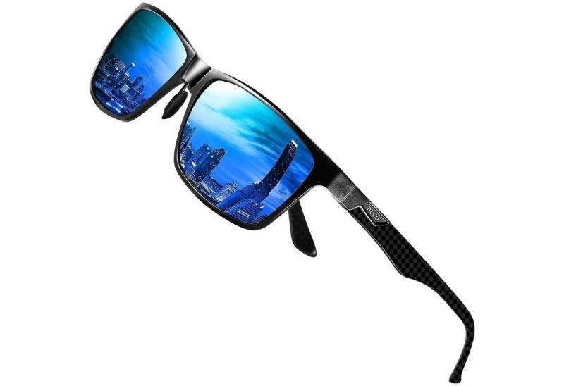 LuxusKollektion Sonnenbrille Herren Polarisierte Sonnenbrille Rechteckig Metallrahmen Kohlefaser von LuxusKollektion